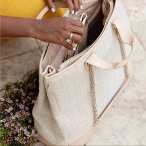 Beis everyday tote in cream 3 in 1